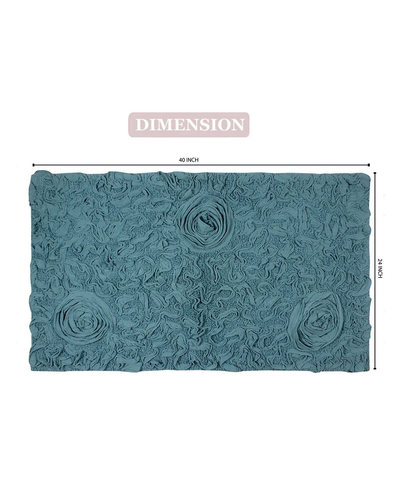 Home Weavers Bell Flower Bath Rug
