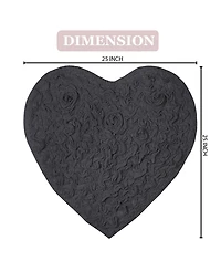 Home Weavers Modesto Heart Shaped Bath Rug, 25" x