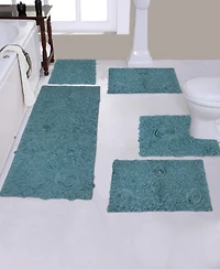Home Weavers Bell Flower 5-Pc. Bath Rug Set