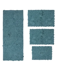 Home Weavers Bell Flower 4-Pc. Bath Rug Set