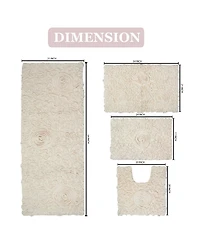 Home Weavers Modesto 4-Pc Bath Rug Set
