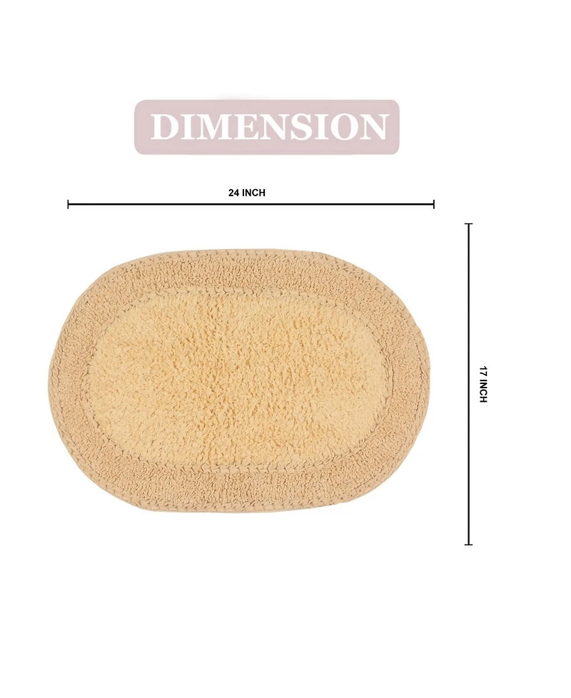 Home Weavers Double Ruffle Bath Rug, 17" x 24"