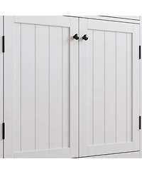 Gaomon Bookcases with 2 Doors and 1 Drawer, Floor Standing Display Storage with Open Shelves