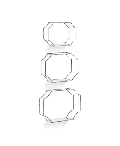 Hudson Mirrored Wall Shelves St/3