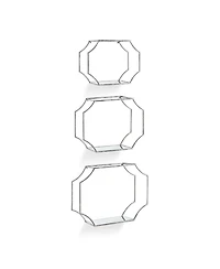 Hudson Mirrored Wall Shelves St/3