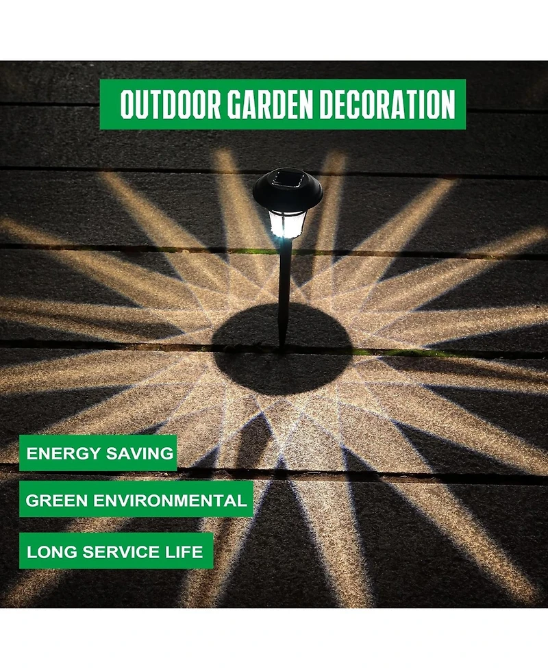 Maggift Solar Garden Path Lights 12-Pack Led Waterproof Outdoor Patio Yard Landscape