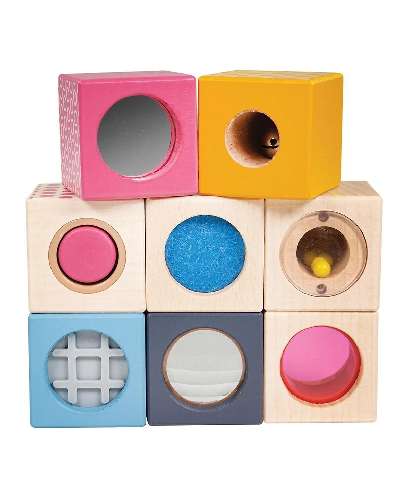 Bigjigs Toys Bigjigs Wooden Sensory Blocks - Set of 8