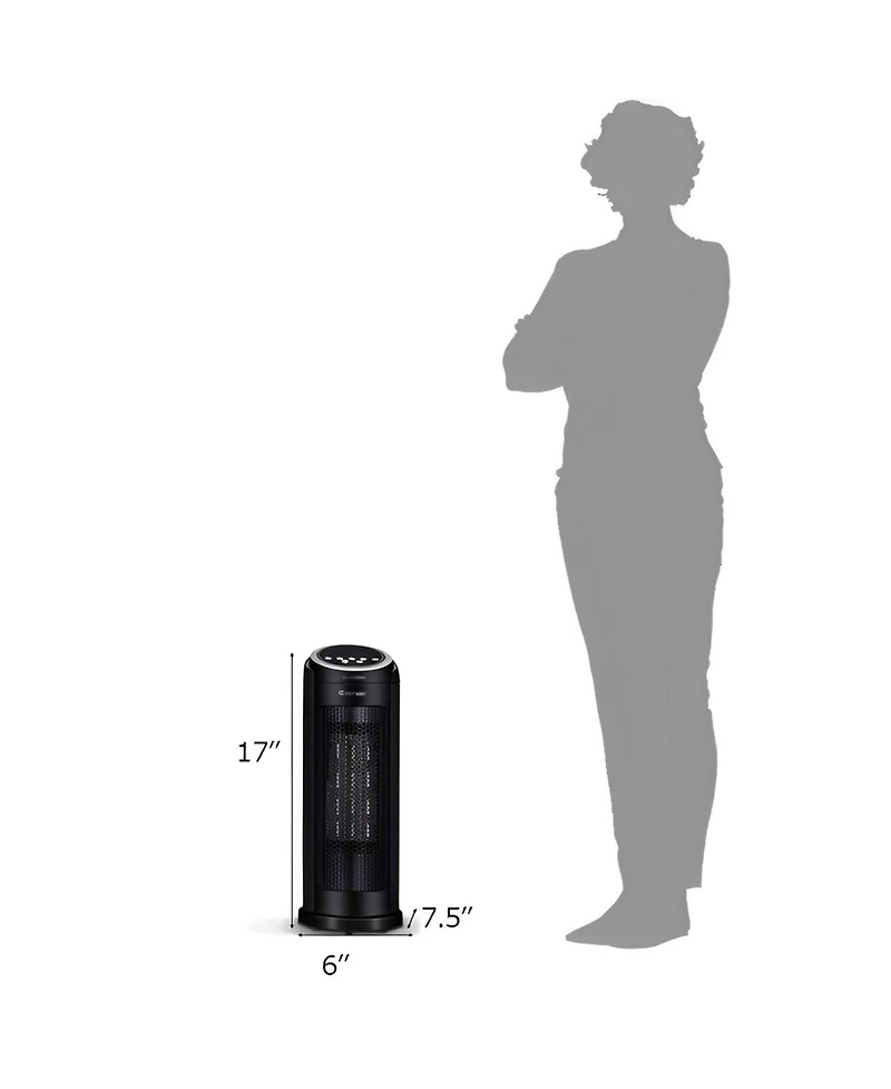 Skonyon 1500 W Led Portable Oscillating Ptc Ceramic Space Heater