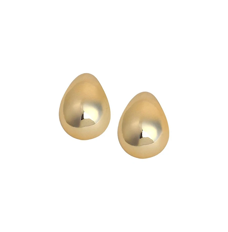Sohi Women's The Medium Semi-Chunky Hoop Earrings