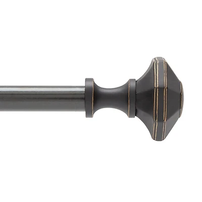 Kenney Sanders 5/8-Inch Decorative Curtain Rod in Oil Rubbed Bronze for Stylish Window Treatments