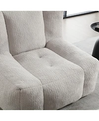 Fluffy Bean Bag Chair with Ottoman, Super Soft Lazy Sofa for Living Room-The Pop Home