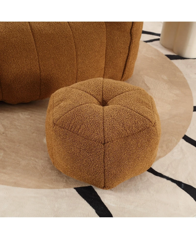The Pop Home Soft Bean Bag Chair with Footstool, Comfortable Sofa for Gaming, Reading, and Tv-The
