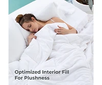Cariloha Low-Loft Duvet Insert | Queen | White | Viscose Material | Soft, Comfortable & Wicks Moisture