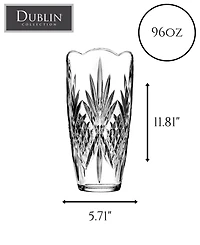 Godinger Dublin Crystal 13" Vase