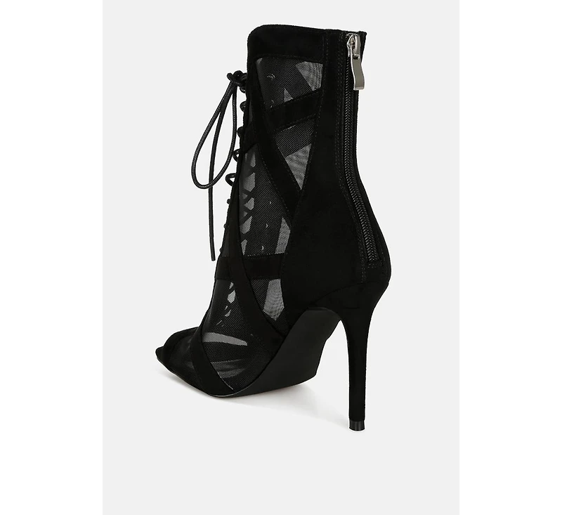 Anarki Mesh Lace-Up Ankle Boots