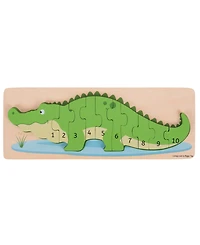 Bigjigs Toys Crocodile Number Puzzle, 10 Pieces