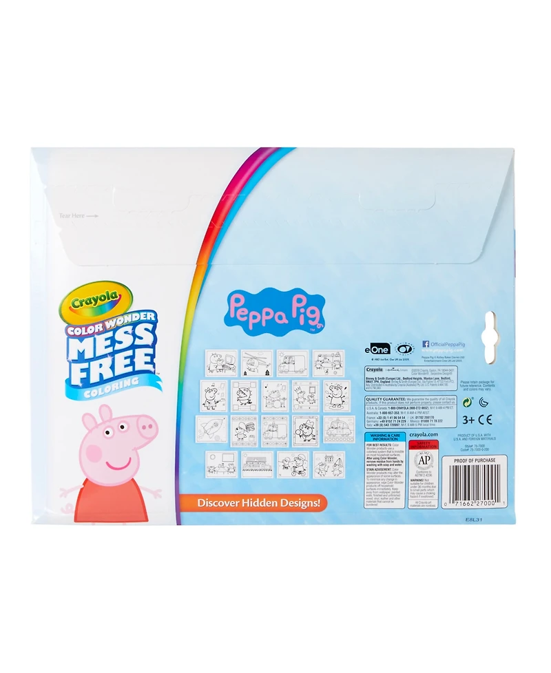 Crayola Color Wonder Peppa Pig Mess Free Coloring Pad Markers, Pack of 2
