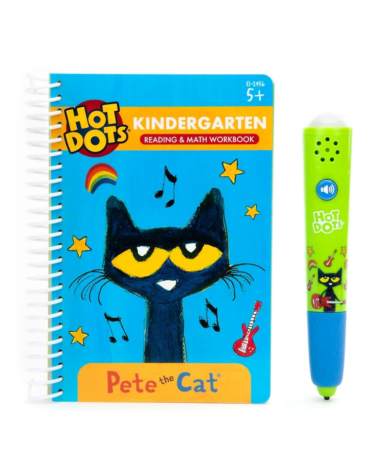 Educational Insights Hot Dots Pete the Cat Kindergarten Reading Math