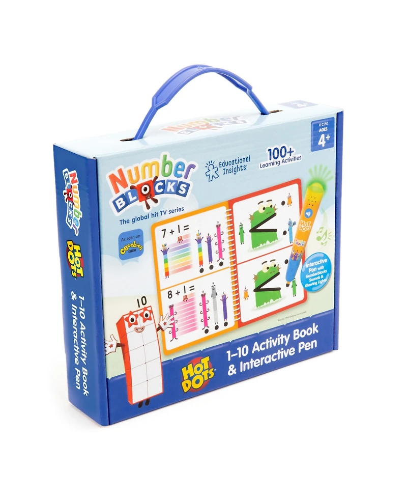 Educational Insights Hot Dots 1-10 Numberblocks Activity Book Interactive Pen