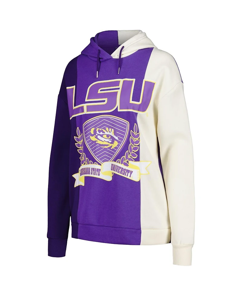 Women's Gameday Couture Purple Lsu Tigers Hall of Fame Colorblock Pullover Hoodie