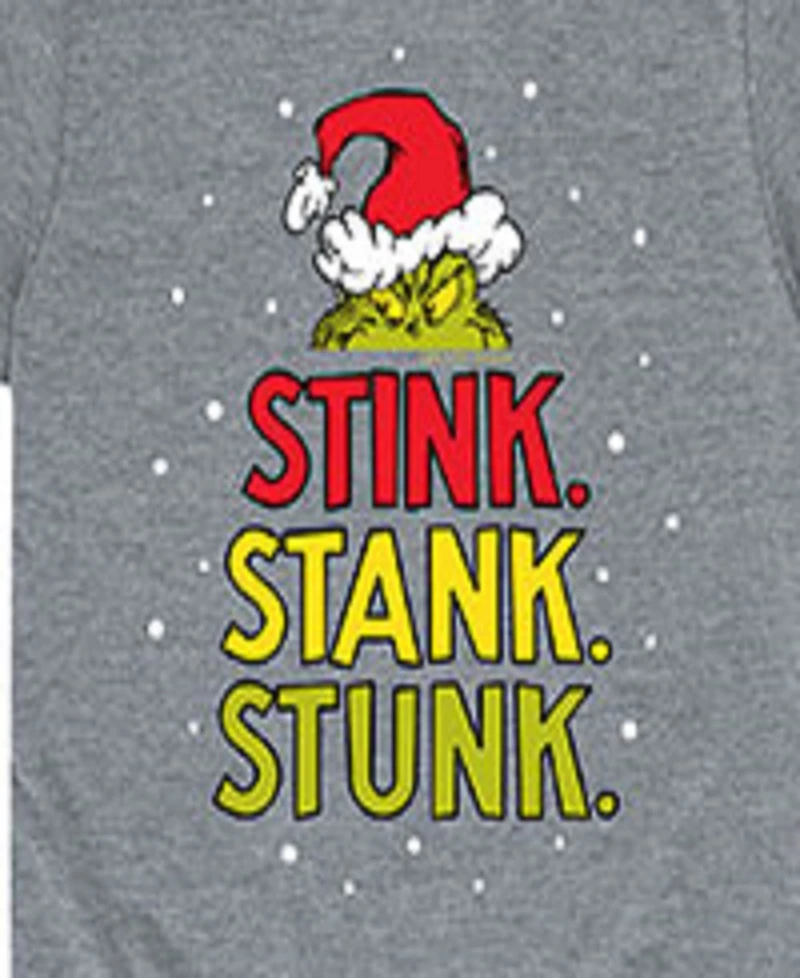 The Grinch Big Boys Stink Stank Stunk Graphic Tee