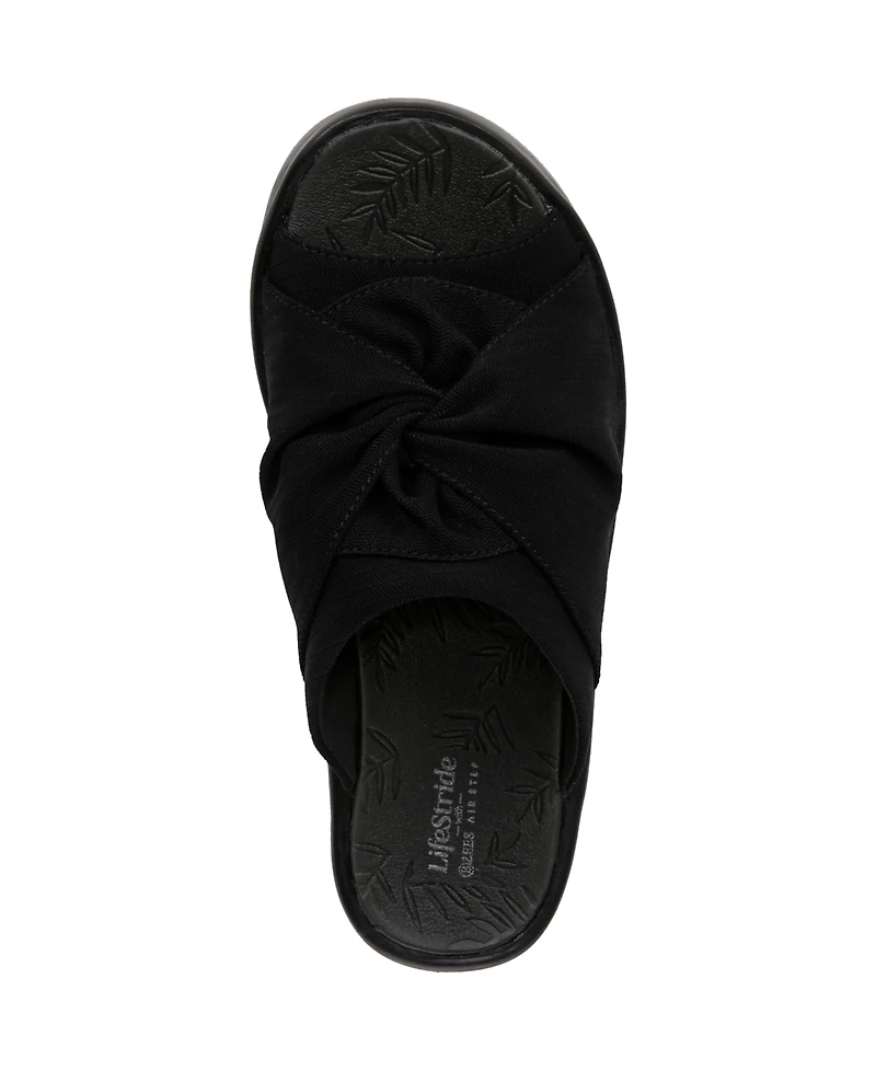 LifeStride Women's Smile 3 Washable Slide Wedge Sandals