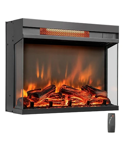Sugift 23-inch 3-Sided Electric Fireplace Insert with Remote Control