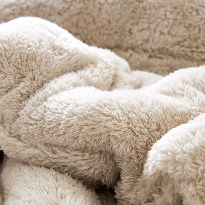 Coma Inducer Oversized Comforter - The Original Plush - White Sand , Full