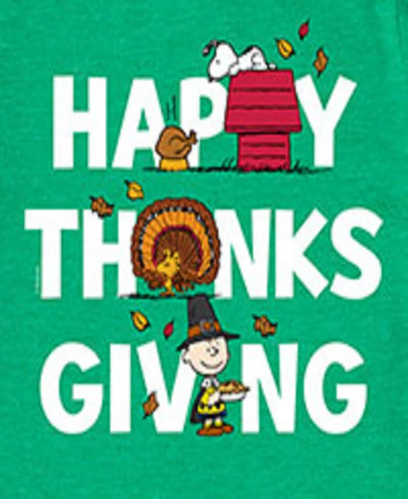 Peanuts Big Boys Happy Thanksgiving Graphic Tee