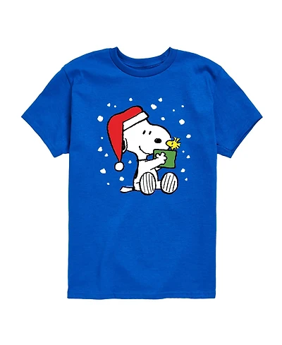 Peanuts Big Boys Snoopy Present Graphic Tee