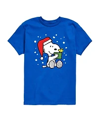 Peanuts Big Boys Snoopy Present Graphic Tee