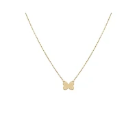Butterfly Pendant Necklace 14K