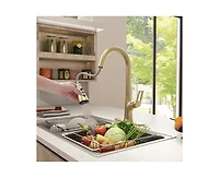 Casainc Single-Handle Pull-Down Sprayer Kitchen Faucet with Digital Display