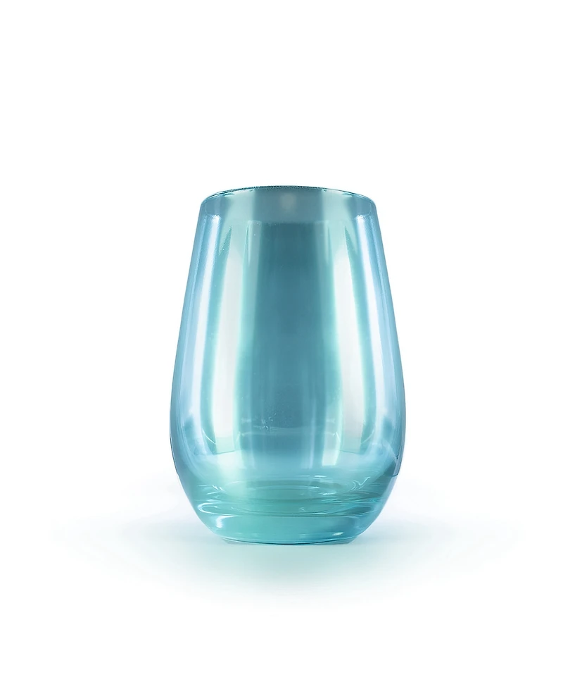 Stolzle Lausitz Mirrors Turquoise Tumblers, Set of 6