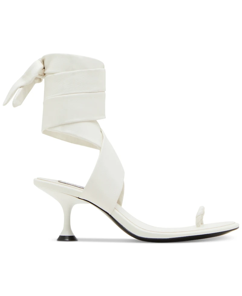 Steve Madden Women's Symone Lace-Up Kitten-Heel Sandals