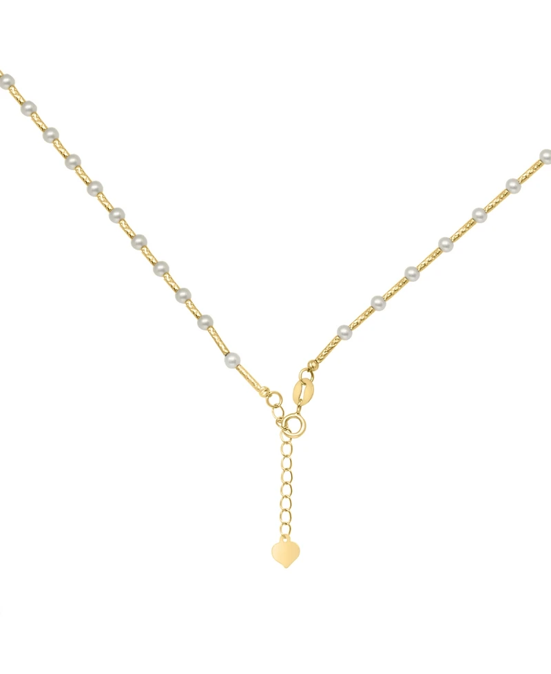 Effy Cultured Freshwater Pearl (2-1/2 & 8-1/2mm) Collar Necklace in 14k Gold, 14-3/4" + 1-1/4" extender