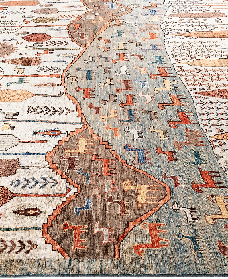 Adorn Hand Woven Rugs Tribal M1999 7'10"x9'7" Area Rug