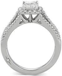 Diamond Princess Halo Engagement Ring (1-1/5 ct. t.w.) in 18k White Gold
