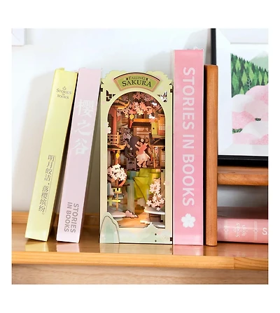 Flash Popup Diy 3D Book Nook Kit Falling Sakura 340pcs