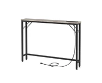 Gaomon Slim Console Table with Built-in Outlets, Narrow Console Table for Small Spaces, Behind Your Couch or in Tight Areas. Industrial-Style Sofa Tab