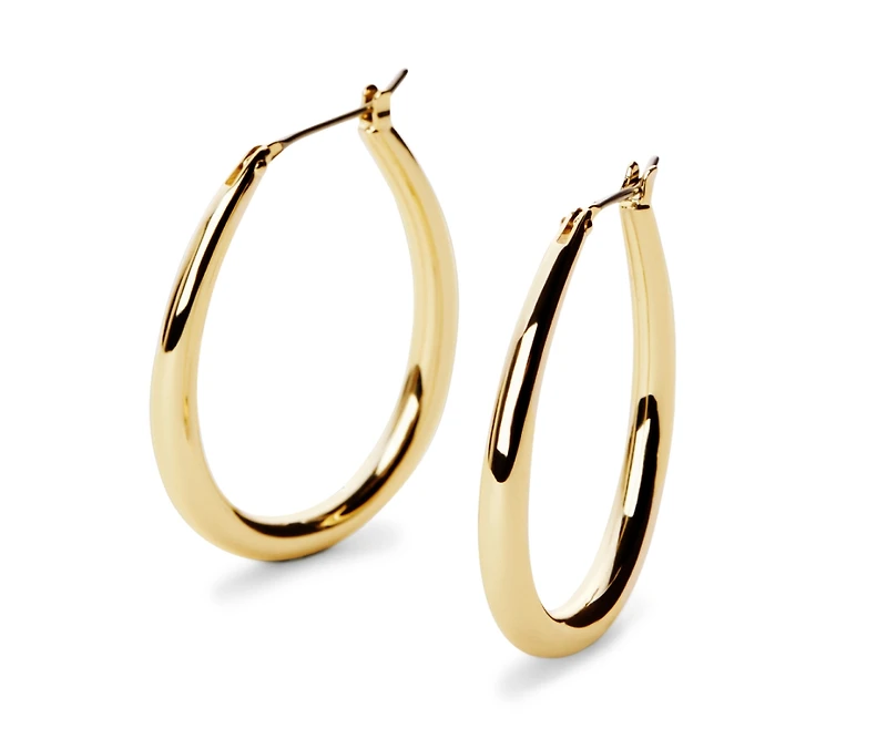 Ana Luisa Gold Hoop Earrings - Cuidado Silver