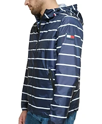 Tommy Hilfiger Men's Stretch Hooded Zip-Front Rain Jacket