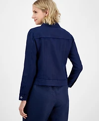 Charter Club Women's 100% Linen Jacket, Created for Macy's