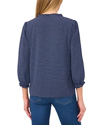 CeCe Women's Ruffled V-Neck Button-Front Blouse