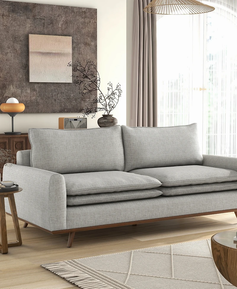 Furniture of America 83" Kasi Round Arm Sofa