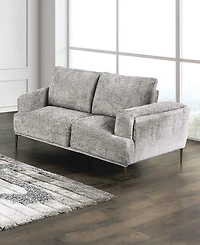 Furniture of America 65" Orlandi Chenille 2-Seater Flared Arm Loveseat