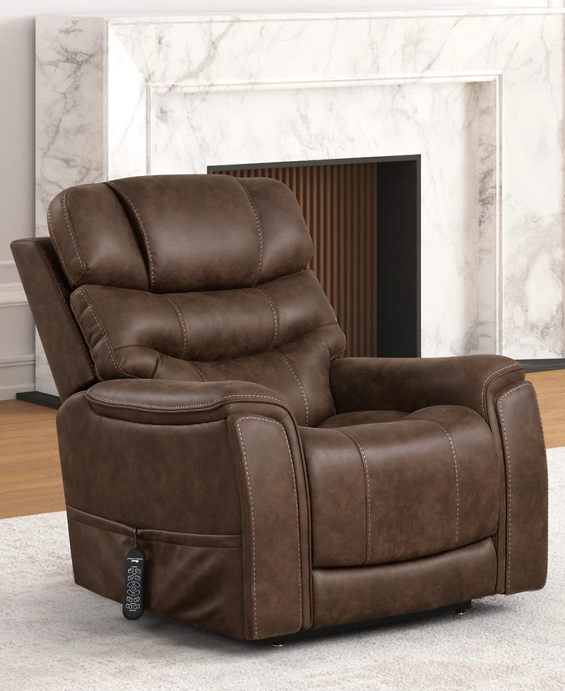 Furniture of America 39" Leafstorm Artificial Leather Power Recliner Lift Chair