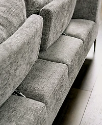 Furniture of America 65" Orlandi Chenille 2-Seater Flared Arm Loveseat