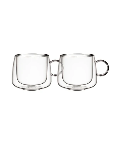 Villeroy & Boch Artesano Hot Cold Beverages Large Insulated Coffee Glass, Set of 2