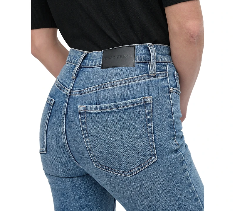 Dkny Jeans Women's High-Rise Classic Cuffed Straight-Leg